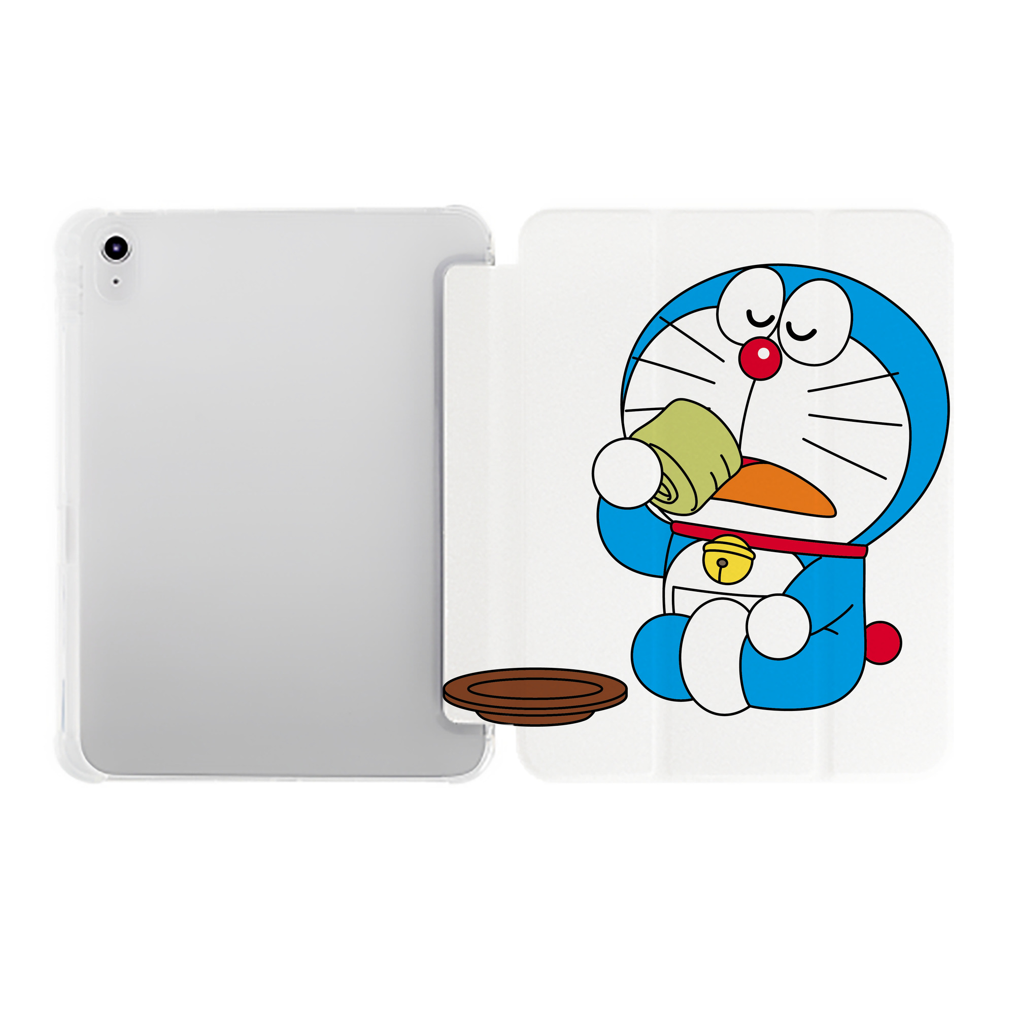 （画像用） ドラえもん Doraemon IPad ケース ペン収納付き 三つ折りスタンド PUレザー×シリコン 対応機種9.5/10.5/10.9インチ